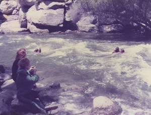 We all practiced floating down river just in case we found ourselves in it