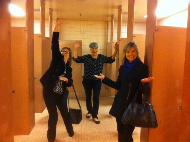 Sheila, Patty and Pam - ecstasy in the restroom 