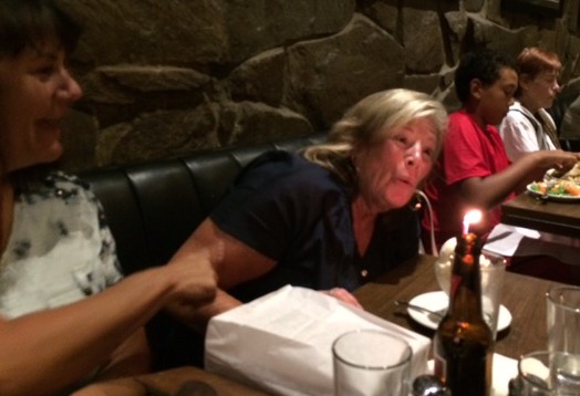 Blow those candles, Joan!