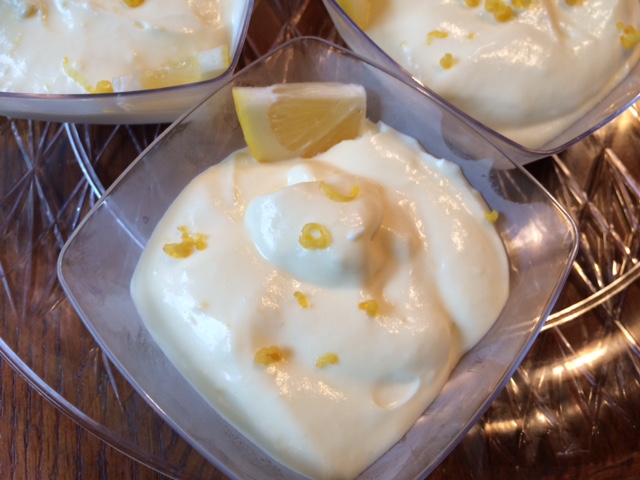 lemon mousse close up