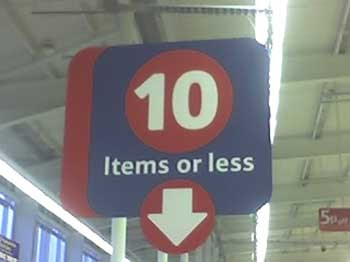 10 items or less
