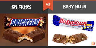snickers and baby ruth bars