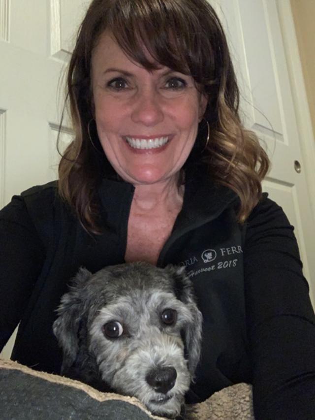 Toni holding Brownie