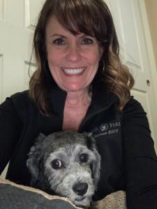 Toni holding Brownie